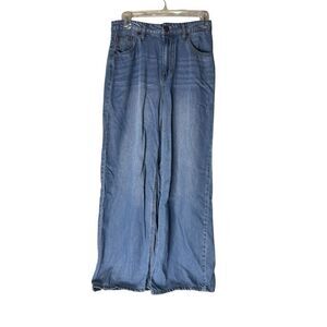 Oat New York Wide Leg Distressed Palazzo Style Women's Size 6 Y2K Jeans Trending